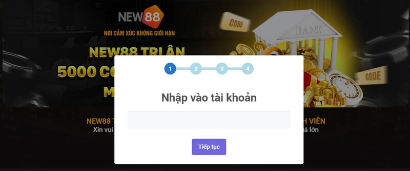 nhập tên tài khoản để nhận code